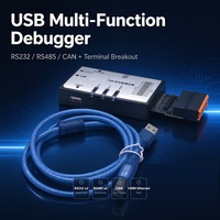 Antarmuka Debugger Multifungsi USB Kecepatan Tinggi Multi Protokol 100Mbps Dual Channel RS485 RS232 CAN Bus