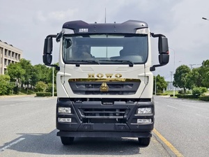 Camion à plateau HOWO 8×4 d'occasion, transporteur d'équipements lourds, chargeur bas pour machines de construction - Product Image 5