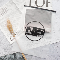 Logo personnalisé gel fermeture éclair curseur transparent clair pvc eva fermeture à glissière emballage poly sac en plastique pour l'expédition de vêtements