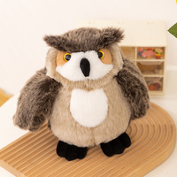 Peluche Hibou à Poils Longs Réaliste – Personnalisable et Vente en Gros – Jouet Animal Ultra Doux en Tissu Cousu Délicat – Décoration de Maison et Cadeaux de Fêtes