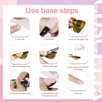 Gel de construction d'ongles HS personnalisé avec logo, non collant, 1 kg, sans TPO, sans HEMA, sans chaleur, effet gelée, couleur UV LED, pour extension d'ongles
