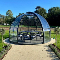 Vente en gros Autonome Véranda Extérieur Jardin Aluminium PC Polycarbonate Maison Dôme Tente avec Nouvelles Innovations Maisons à Bulles
