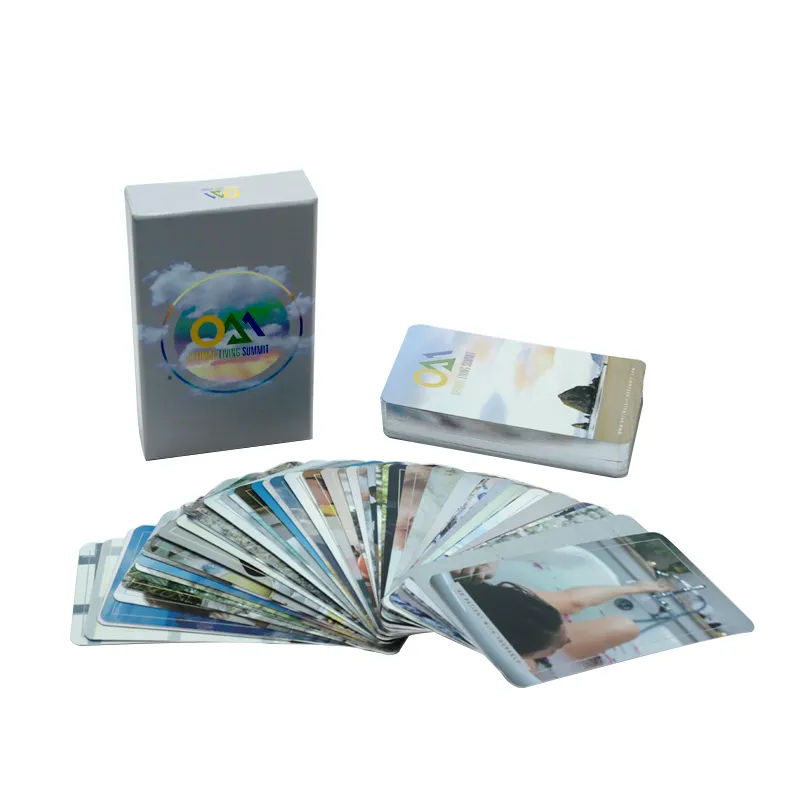 Alto desempenho personalizado impressão cartas de tarô de vida ideal cúpula Oracle Cartões Conjunto com a caixa de tampa e no fundo