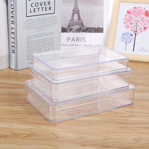 Caja rectangular transparente de plástico, caja acrílica de grado alimenticio para productos farmacéuticos y cosméticos, caja de embalaje para galletas y chocolate - Product Image 1