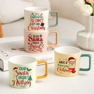 Feliz Navidad 16oz Frascos de vidrio UV para DTF Cup Wraps Impermeable Resistente a los arañazos Calcomanías festivas Papel de transferencia autoadhesivo - Product Image 1