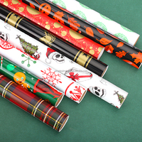 Eco Friendly Custom logo Personalized Paper Packaging Warping Roll Christmas Wrapping Paper Tissue Paper