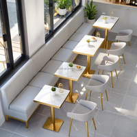 Prix d'usine – Ensemble de mobilier de restaurant moderne et durable : tables et chaises de cantine, ensemble de meubles de salle à manger en métal pour hôtel et café