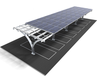 Système de structure de stationnement solaire en acier galvanisé à chaud et en aluminium, étanche, pour carport photovoltaïque, résistant aux vents jusqu'à 60 m/s