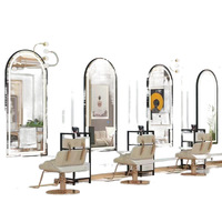 Salon de coiffure en ligne célébrité miroir simple mural salon de beauté coiffeuse salon de coiffure miroir spécial simple face