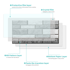 بلاط جداري لاصق ذاتي من البي في سي بتصميم فني مخصص، حديث وصديق للبيئة ومقاوم للماء، ملصقات بلاط قابلة للإزالة واللصق لخلفية المطبخ - Product Image 6