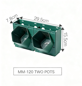 Green <b>Wall</b> <b>Planter</b> Modular <b>Vertical</b> Garden Plastic <b>Planters</b> with Drainage Holes for Flower Green Plants Modern Eco-Friendly - Product Image 2
