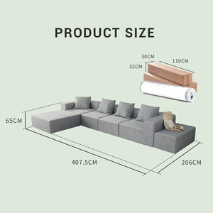 EU Welcome Customization Couch Sectional for Compressed Furniture Filling High Density Foam Home 3 Seats Washable Fabric - Product Image 4