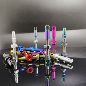 Accesorios de bicicleta sin cámara de aleación de aluminio con válvula Presta de 48mm de alta calidad en color neón fabricados en EE. UU. - Product Image 4