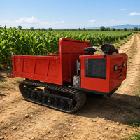 Mini camion à benne basculante à chenilles électrique pour la construction d'une ferme de jardin