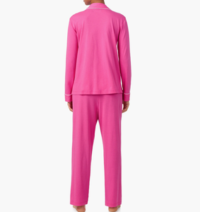 Set Pigiama da Donna Personalizzato con Logo, Morbido in Maglia, Camicia Lunga con Bottoni <span class=keywords><strong>e</strong></span> Pantaloni, Set Pigiama Traspirante per Ragazze - Product Image 3