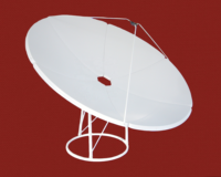 Antenne parabolique TV satellite en acier durable de 240 cm à foyer primaire en bande C, résistante à la rouille pendant 10 ans, pour extérieur, avec support au sol, prix usine