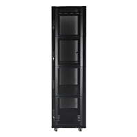 Support en acier laminé à froid SY 42U SPCC pour centre de données compatible avec les serveurs HP/DELL avec porte à double maille