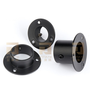 Black Stainless Steel Flange Base JNT-181 Wall Mount <b>Wardrobe</b> Hardware Support Bracket - Product Image 2