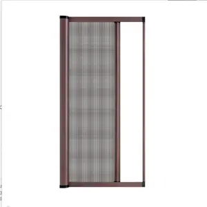 Custom size retractable sliding fly windows screens thin profile easy to install pleated retractable fly screen