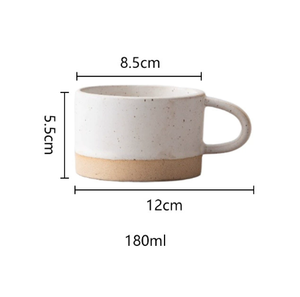 Tasses à café en céramique grès vintage beige mat, vente chaude usine, cadeaux d'affaires, sûres pour les aliments, compatibles lave-vaisselle et micro-ondes, personnalisables - Product Image 6