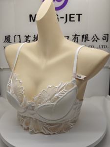 Bộ đồ lót nữ gợi cảm ren, có gọng, cúp đầy, không dây, thoáng khí, nâng ngực, thêu họa tiết trơn, chất liệu dệt kim mỏng, mùa hè, năm 2025 - Product Image 2