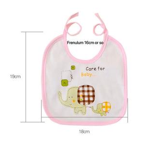 工場でカスタマイズされた防水性のある柔らかい100％コットン抗菌エコフレンドリーベビー用食事エプロン（ロープ留め付き） - Product Image 4
