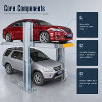 Système de stationnement vertical à double cylindre, élévateur de voiture à deux poteaux, capacité de 2700 kg pour SUV, idéal pour villas privées et garages familiaux