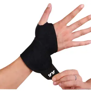 Protetor de mão neoprene para exercício, cinta de suporte para treino, envoltório com alça para polegar-adequado para mãos