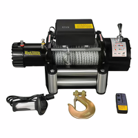 Treuil électrique CE 24V 10 tonnes avec câble en acier anti-saut, télécommande sans fil, freinage automatique et arrêt automatique pour remorquage de voitures et levage de grues