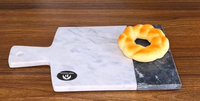Nodic Style Double Face Marbre Design Cuisine Planche À Découper Nouvelle Arrivée Écologique Noir Blanc Jetable Plateau Décoratif