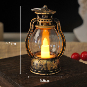 Led Barn <span class=keywords><strong>Lantern</strong></span> ánh sáng cổ điển <span class=keywords><strong>Mini</strong></span> dầu ánh sáng EID mubarak ramadan Đảng trang trí Giáng sinh trang trí Tabletop Flameless - Product Image 6