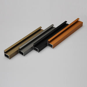 20 Perfiles Minimalistas para Armario, Puerta Corredera de Vidrio, Material para Marco de Ventana, Aluminio Anodizado Negro, Diseño Desmontable - Product Image 2