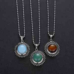 Collier ras de cou en argent Sterling 925 rond ou coquille, Cabochon ou coquille, bijou pour les femmes - Product Image 5
