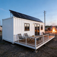 Maison conteneur pliable de 20 pieds avec kit solaire, boutique mobile, salle de classe portable, chambre extensible, bâtiment modulaire à assemblage rapide