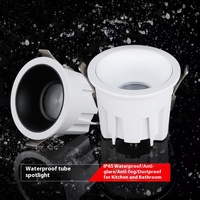 LED empotrado redondo baño cocina exterior aluminio IP65 impermeable alto brillo 10W12W15W18W24W foco COB