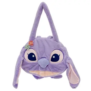 Bolsa de ombro de pelúcia Lilo & Stitch de venda quente, bolsa de ombro de brinquedo de pelúcia Lilo & Stitch, carteira para presente, bolsa de mão