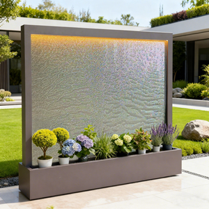 Cascata d'Acqua Personalizzata <span class=keywords><strong>in</strong></span> Acciaio Inox di Grandi Dimensioni, Decorazione Paesaggistica per Interni ed Esterni - Product Image 4