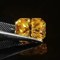 SICGEM 1 carato pera ovale taglio radiante dorato giallo chiaro Moissanite diamanti sciolti a prezzi competitivi