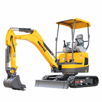 Mini Excavator 2 Ton Langsung dari Pabrik, Bersertifikasi EPA Euro 5, Zero Tail Swing, Mesin Penggali Crawler Kecil untuk Penggunaan Pertanian dan Kebun