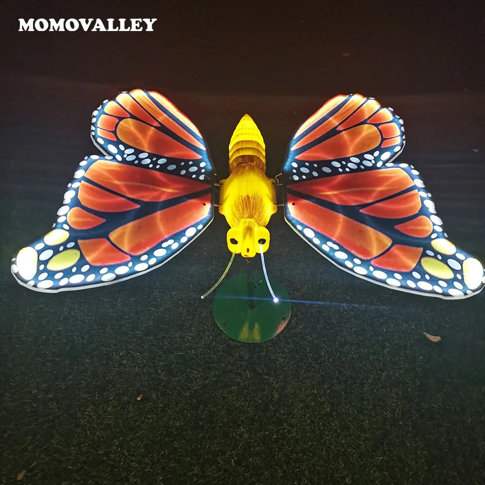 Momovalley giá cả phải chăng ngoài trời 64cm Led tím 3D Khổng lồ bướm đèn Giáng sinh trang trí chiếu sáng vườn ánh sáng