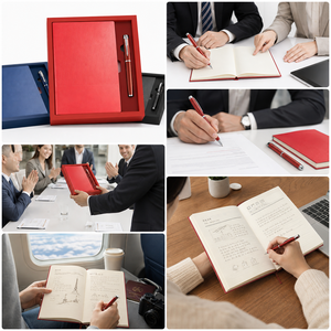 Set Regalo Taccuino A5 con Copertina in PU, 200 Pagine, Penna in Metallo, Confezione Regalo, 6 Colori, Logo Personalizzato, OEM per Aziende - Product Image 3