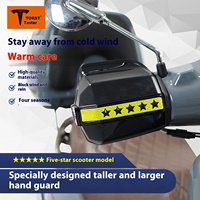 Protège-mains à cinq étoiles pour motos et véhicules, avec bandes réfléchissantes coupe-vent, en matériau PC chaud, accessoire coupe-vent