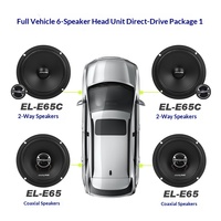 Speaker Mobil 2-Way ALPINE EL-E65C/EL-E65 6.5 Inch Profesional Grade Coaxial 300W Daya Puncak 4 Ohm Impedansi