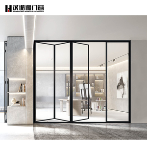 HANNOVER إطار ضيق للغاية زجاج بلوري قابل للطي الباب زقزقة الحد الأدنى سبائك الألومنيوم للطي الباب عزل الصوت - Product Image 4