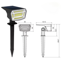 Lampe solaire automatique de patio de lumière de paysage de jardin de RVB coloré LED IP65 pour l'utilisation extérieure de lampe de pelouse de maison et d'arbre