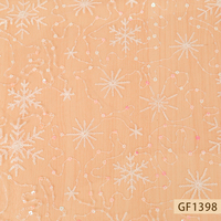 Tissu en dentelle de voile perlé fait main Luhai GF1398, largeur 140 cm, prix bas, broderie polyester/nylon avec sequins, vente en gros
