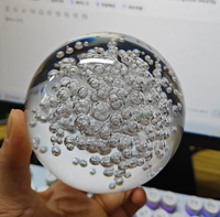 Boule à bulles en acrylique, forme ovale personnalisée, décoration d'intérieur avec logo et emballage personnalisés