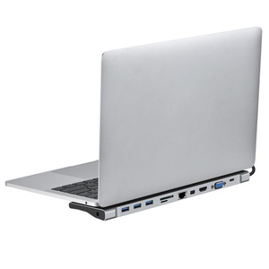 Adaptateur de concentrateur USB 3.1 type-c multifonction 11-en-1 Station d'accueil USB C avec <span class=keywords><strong>HDMI</strong></span> VGA DP RJ45 Ethernet <span class=keywords><strong>Micro</strong></span> SDTF pour ordinateur portable - Product Image 4