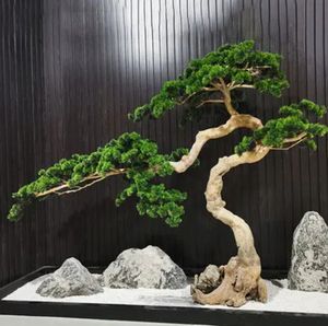 مجموعة كبيرة داخلية/خارجية من بونساي الاصطناعي ديكور أنيق محاكاة بلاستيكية زهور زينة جدارية - Product Image 1