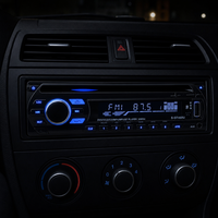 Single Din 7-Color Backlight Dashboard Mobil untuk Player Sistem Audio Daya Tinggi 4x50W USB RGB V5.0 untuk Stereo